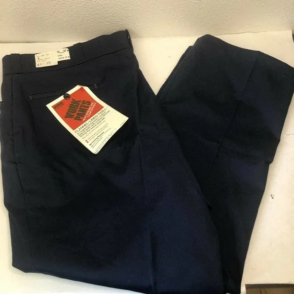 Montgomery Ward vintage work pants flannel lined new NWT. mens 44/29 blue